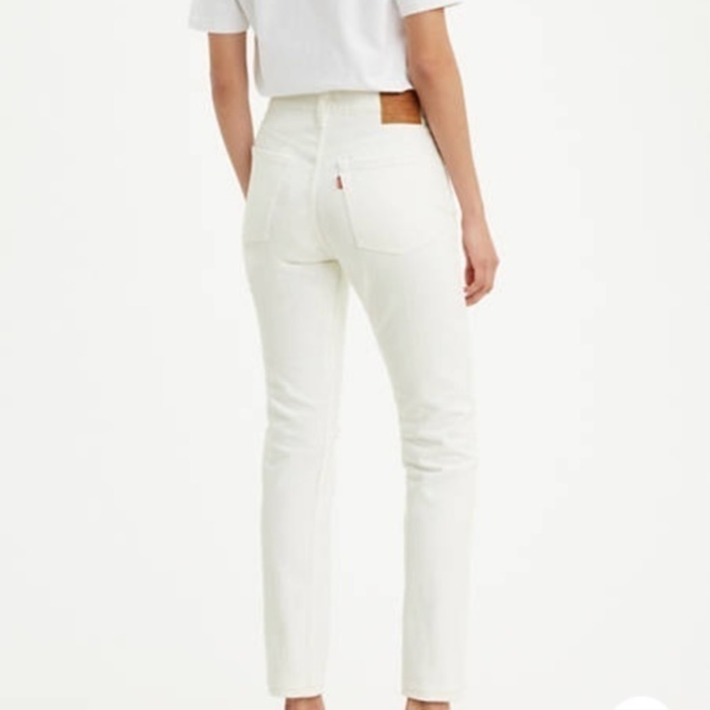 WOMEN’S PREMIUM LEVIS 501 SKINNY HIGH RISE WHITE SIZE 31 - Picture 8 of 8